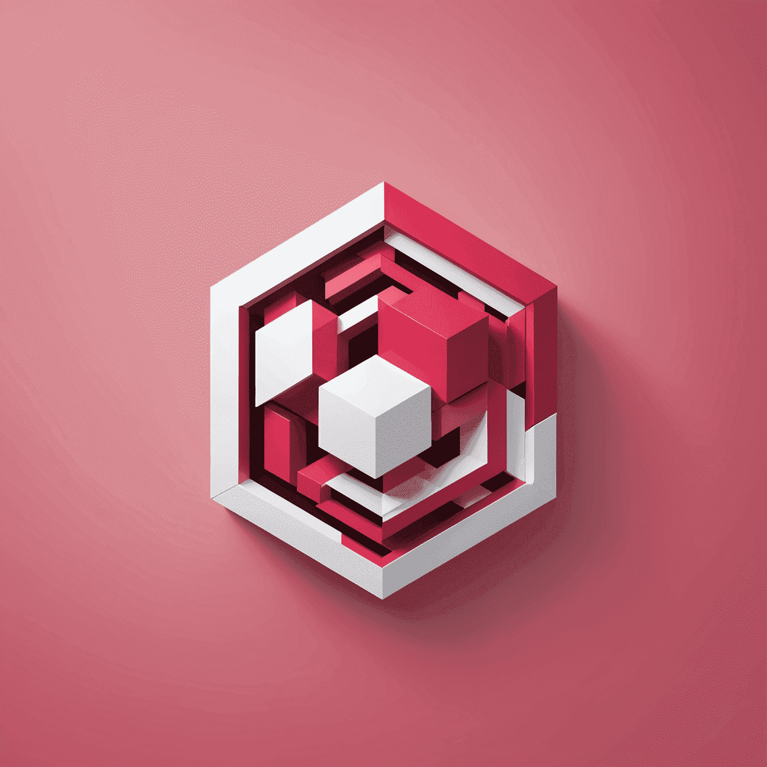 Qubeiltics logo featuring a modern, abstract design with red and pink elements