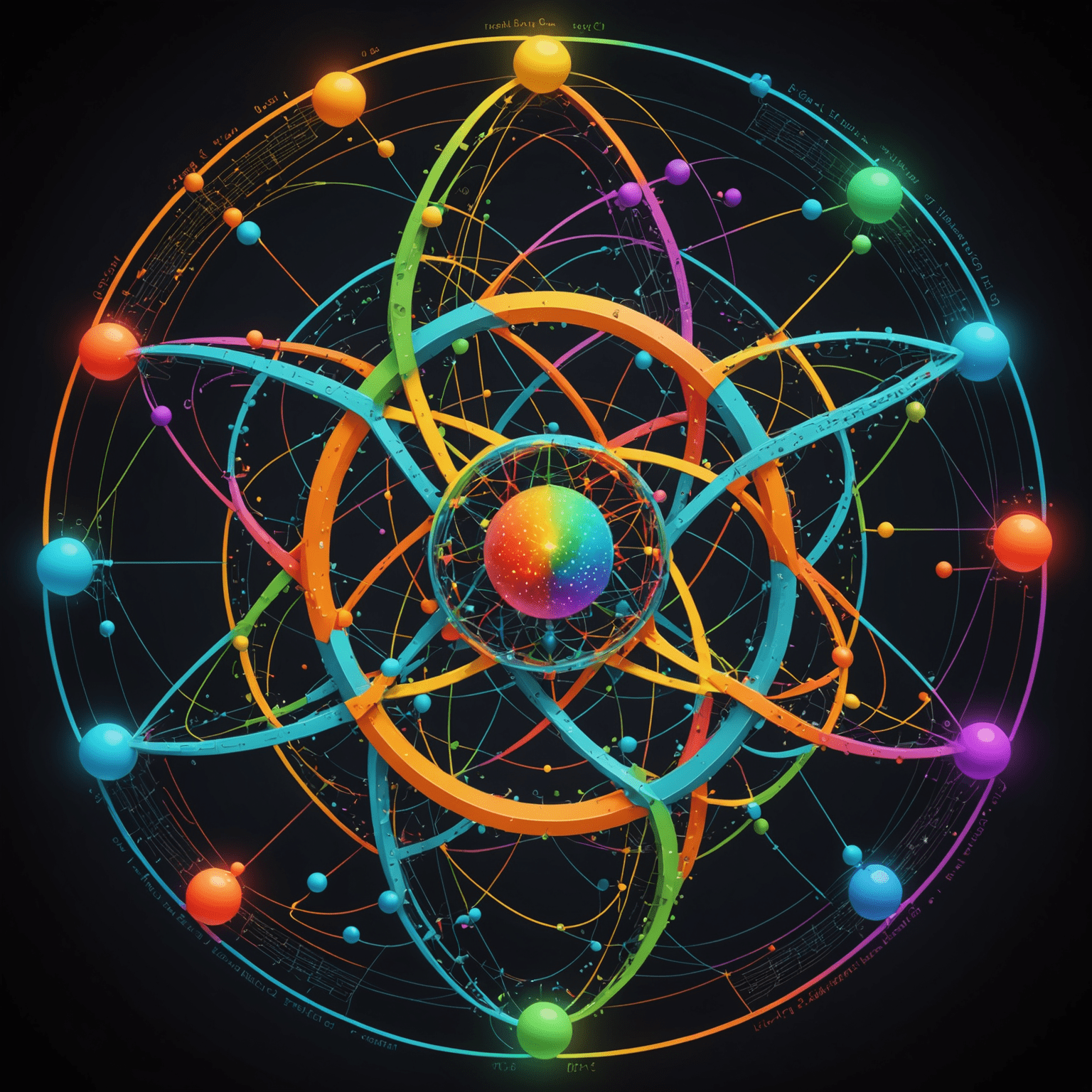 A visual representation of quantum algorithms, showing complex mathematical equations and colorful quantum gates